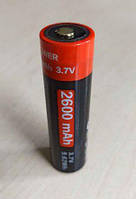 Аккумулятор 18690 (18650) micro USB 2600 мАч Li-ion 3.7V