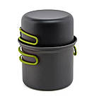 Набір посуду для походів Supretto з пальником, 5 предметів в футлярі (7557), фото 4