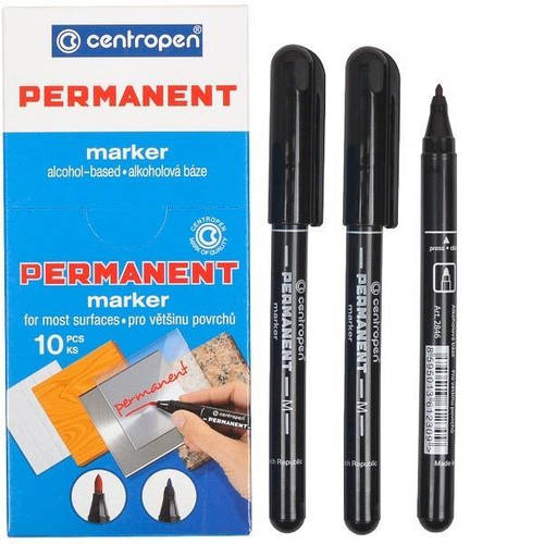 Маркер тонкий черный 2846 CENTROPEN (ID#1654199734), цена: 20.39 ...