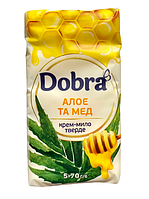 Туалетне крем-мило Dobra "Алоє і мед" (5*70г.)