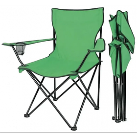 Стаул розкладної з спинкою Camping quad chair HX 001 з підстаканником Зелений