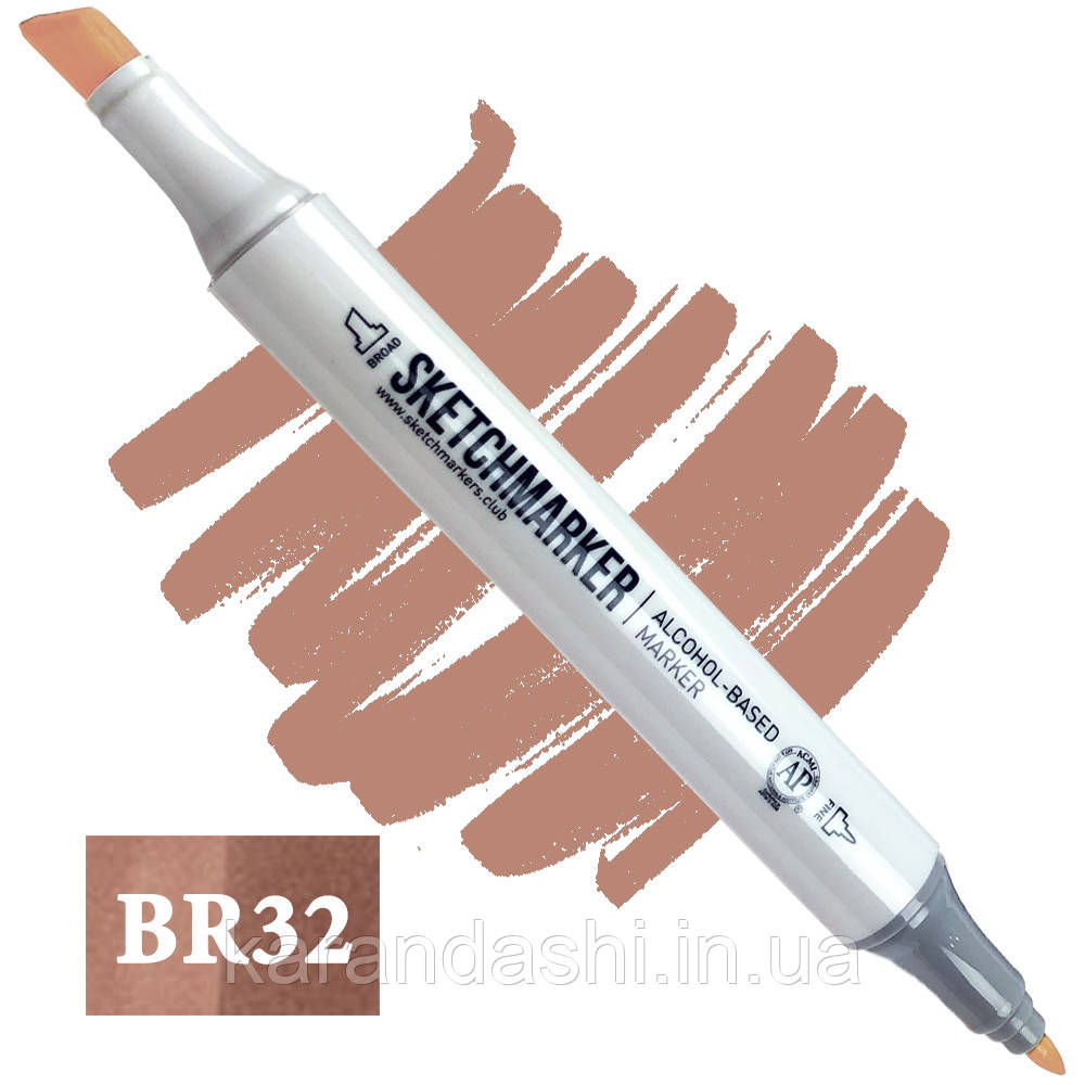 Маркер SKETCHMARKER Тонкий-Скошений наконечник BR032 Rosy Brown