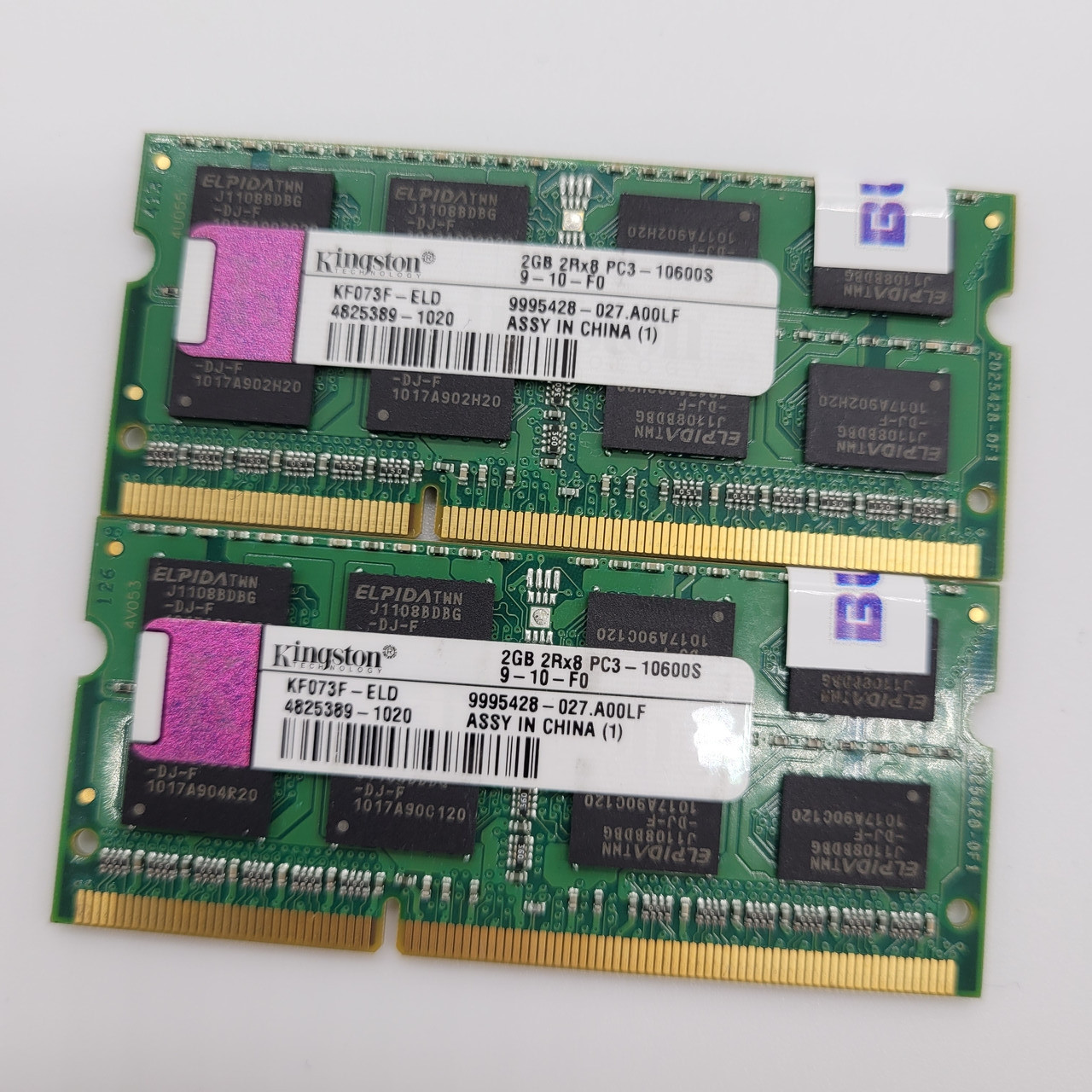 Пара оперативної пам'яті для ноутбука Kingston DDR3 4Gb (2Gb+2Gb) 1333MHz 10600s CL9 2R8 (KF73F-ELD) Б/В