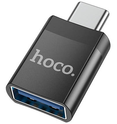 Перехідник HOCO UA17 Type-C на USB 4A, USB3.0 OTG, чорний, фото 1
