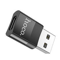 Перехідник HOCO UA17 USB на Type-C 3A, USB2.0, чорний, фото 6