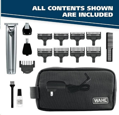 Тример Wahl Stainless Steel Lithium Ion Plus c 8 насадками (9818-600-A), фото 3