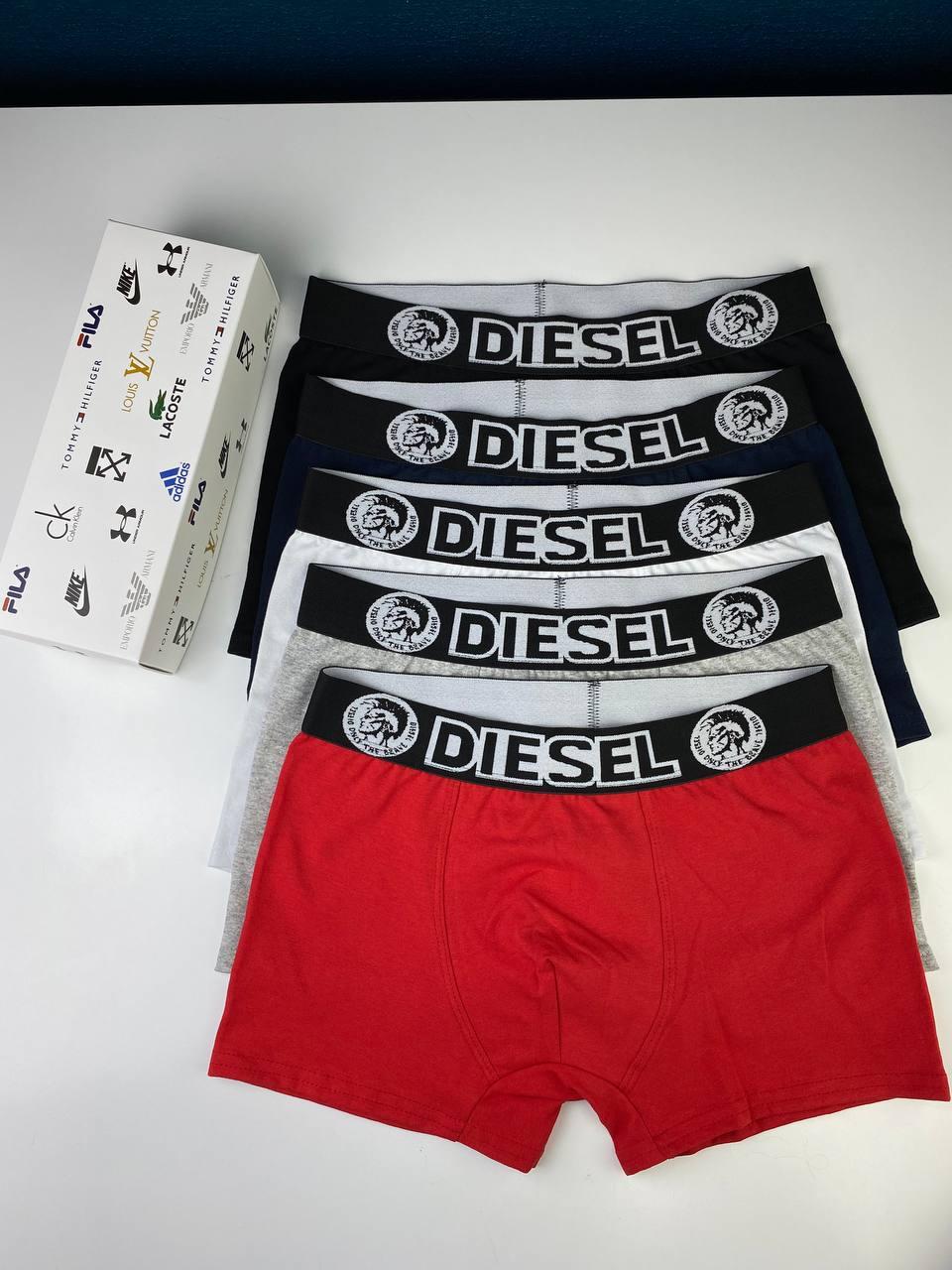 Стильний набір трусів для чоловіків Diesel 5 шт. Боксери чоловічі в комплекті 5 шт. Дізель, фото 1