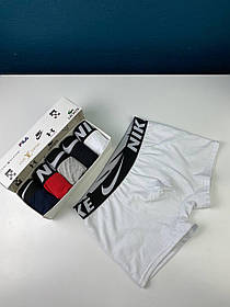 Чоловічі труси бавовняні в наборі 4шт Nike ReLuxe. Чоловічі боксери на літо Найк Релюкс 4 шт. Чоловіча білизна