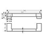 Поручень настінний для ванної HANSGROHE AddStoris 348мм прямокутний металевий чорний 41744340, фото 2