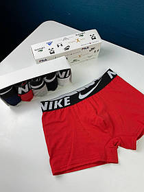 Боксери-труси хлопцеві комплектом 5шт Nike ReLuxe. Чоловічий нижній одяг Найк 5 шт. Чоловічі труси з бавовни