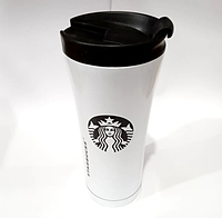 Термокружка Starbucks 0,5 л с логотипом и надписью Белая