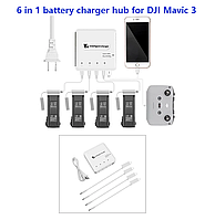 Зарядний пристрій DJI Mavic 3 потужна зарядка для акумуляторів батарей 4 канали 2 USB-виходи