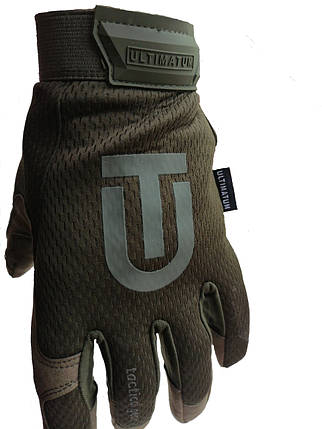 Рукавички захисні Ultimatum Олива,тактичні повнопалі військові рукавички M, фото 2