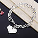 Браслет жіночий з сердечком і цирконами ,стерлінгове срібло 925 проба, фото 2