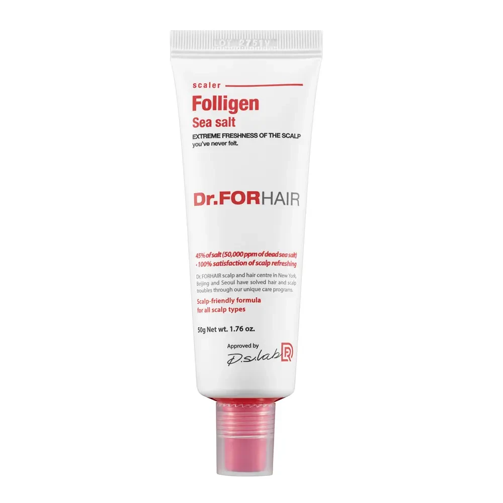 Пілінг для шкіри голови з частинками солі з мертвого моря Dr.FORHAIR Sea Salt Scaler