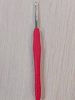 Крючок для вязания с резиновой ручкой металлический 1.25