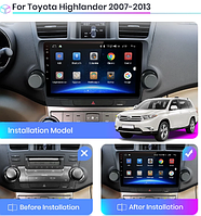 Junsun 4G Android магнітола для Toyota Highlander 2007-2013