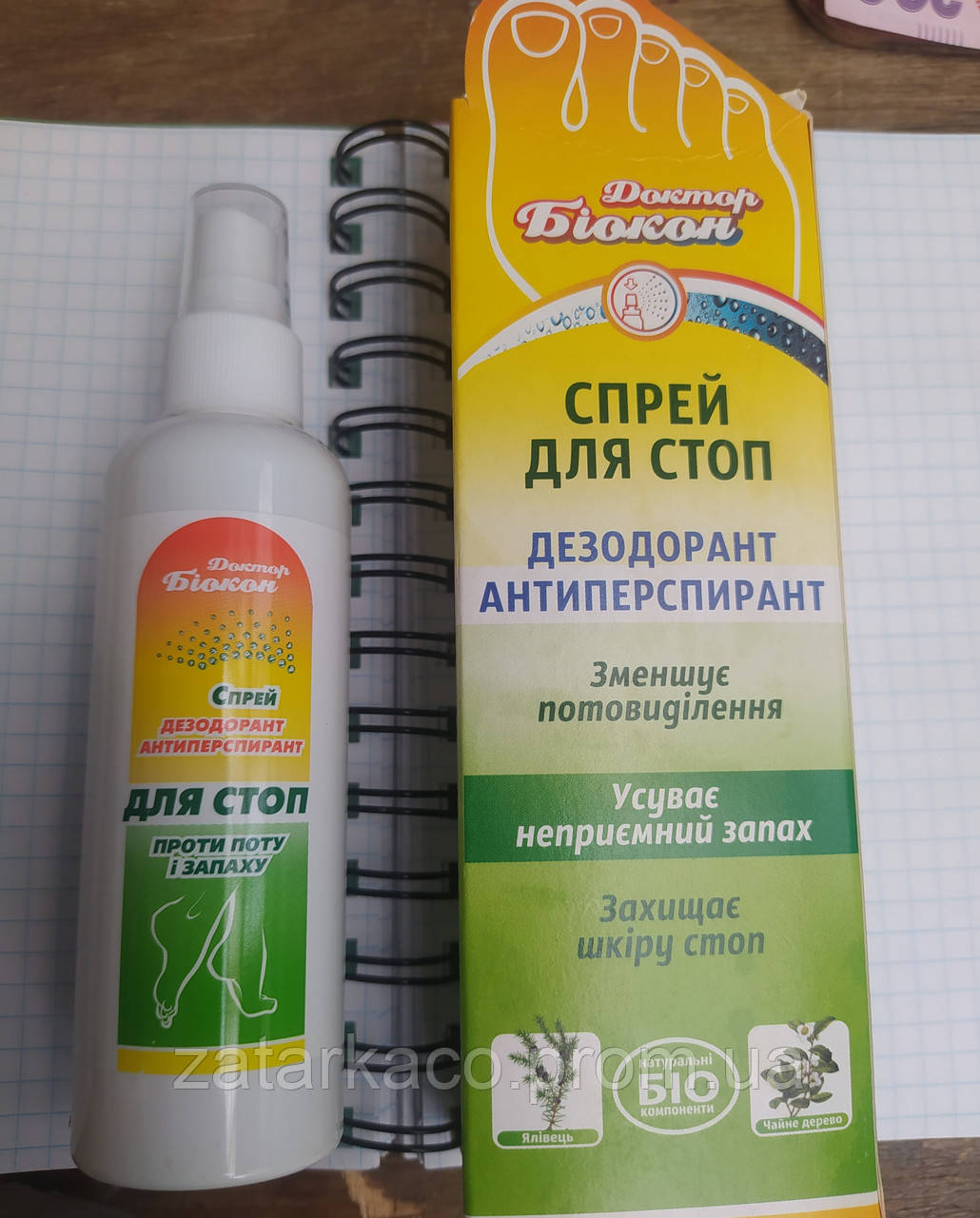 Спрей-дез антиперспірант проти потовиділення від запаху антибактеріальний для ніг Доктор Біокон/спрей для ніг
