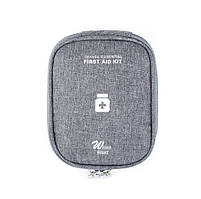 Аптечка - органайзер First Aid Kit для подорожей Сірий, 14*11*3 см