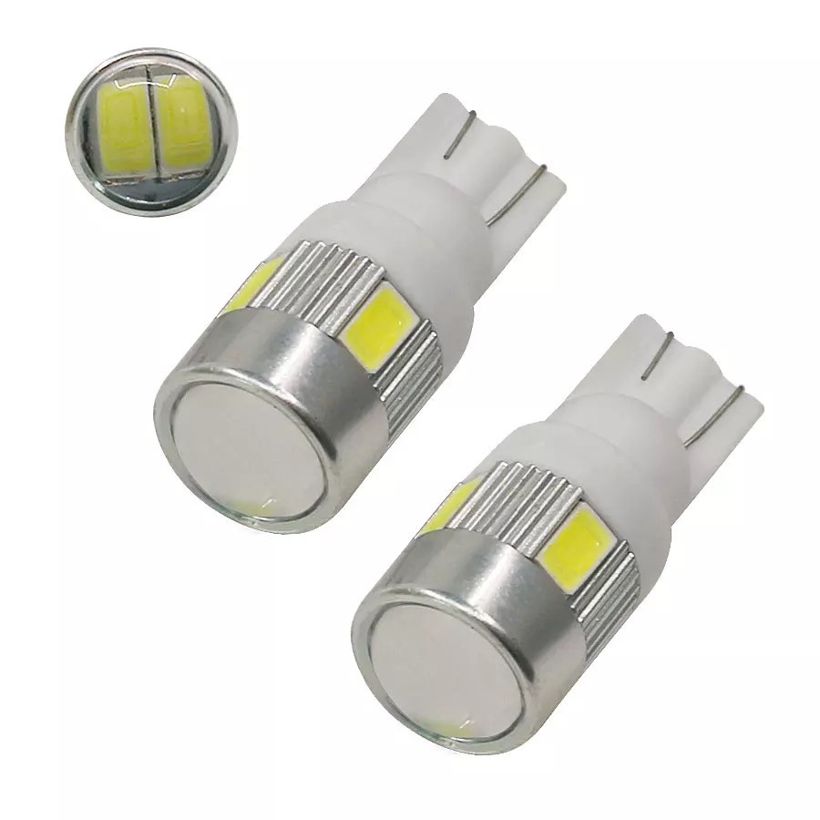 Светодиодные лампы 10 штук в габариты 6SMD-5630/12v/1w/240lm White W5W T10 безцокольная лампа (белое свечение) - фото 3 - id-p1654264541
