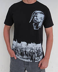 Футболка З Козаком Патріотична Чорна. Чоловічі Футболки Патріотичні