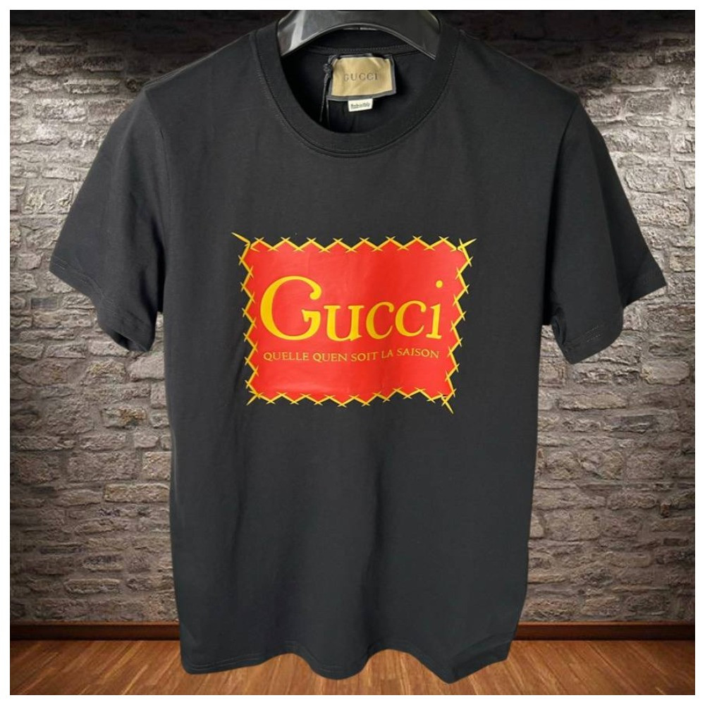 Чоловіча чорна футболка Gucci гуччі гучі