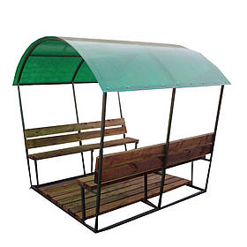 Металева альтанка 3 на 2 м, розбірна (на 8 осіб) "Мілан"