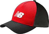 Кепка New Balance Lifestyle Athletics Trucker красно-черная LAH01001TRE