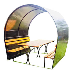 Металева альтанка 3 на 2 м, розбірна (на 8 осіб) "Неаполь"