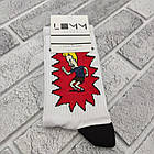 Шкарпетки високі весна/осінь LOMM Premium 0220 Metallica Beavis Україна р41-46 білі 20035235, фото 2