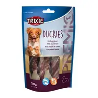 Ласощі для собак TRIXIE (ТРИКСІ) Premio Duckies Кальциновані кісточки з м'ясом качки 100г