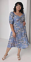 Витончене жіноче плаття з тканини софт великих розмірів