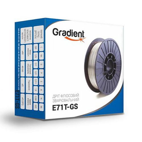 Дріт для напівавтомата без газу флюсовий (0.8 мм, 5 кг) Gradient E71T-GS [100% ОРИГІНАЛ]