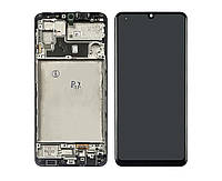 Дисплей для Samsung M32 (M325) з сенсором чорний + рамка сервісний оригінал GH82-26193A