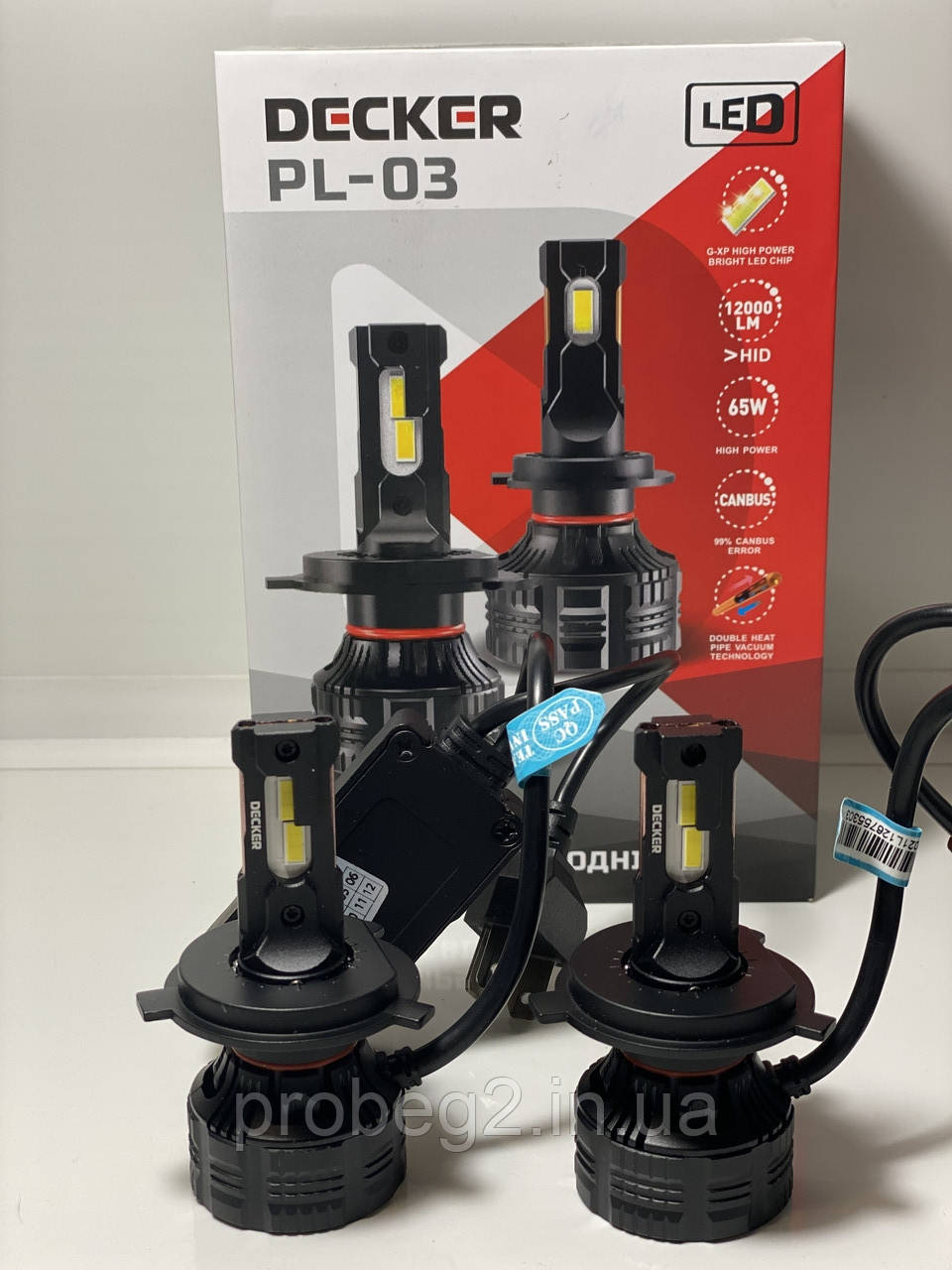 LED-лампи Decker PL-03 canbus 65 w 12000 lm 5000 k 2 шт 12 v