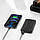 УМБ портативне зарядне Power Bank BOROFONE Sage BJ13 10000mAh, 2USB, Type-C, 20W, QC, чорне, фото 4
