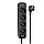 Роздільник мережі HOCO Aura 4-bit extension NS1, 2USB, Type-C, 4 розетки, 4000W, 20W, QC, 1.8 м, чорний, фото 3