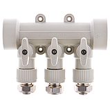 Розподільний колектор опалення 3-way з фітингом (40x20) PPR Koer K0191.PRO (KP2556), фото 2