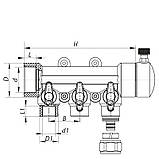 Розподільний колектор опалення 3-way з фітингом (40x20) PPR Koer K0191.PRO (KP2556), фото 3