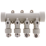 Розподільний колектор опалення 4-way з фітингом (40x20) PPR Koer K0192.PRO (KP2557), фото 2