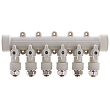 Розподільний колектор опалення 6-way з фітингом (40x20) PPR Koer K0194.PRO (KP2559), фото 2