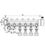 Розподільний колектор опалення 6-way з фітингом (40x20) PPR Koer K0194.PRO (KP2559), фото 3