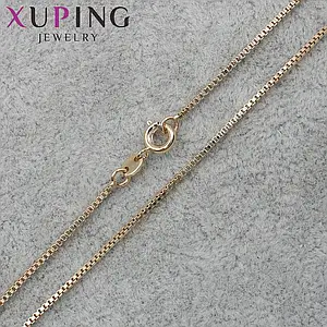 Цепочка Xuping Jewerly длина 45 см ширина 1 мм медицинское золото квадратный снейк застёжка-шпрингель