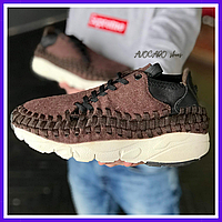 Кроссовки мужские Nike Footscape Woven brown / Найк Футскейп Вовен коричневые с белой