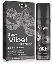 Жидкий вибратор Orgie Sexy Vibe! High Voltage 15 мл стимулюючий гель сильна інтенсивність, фото 2