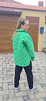 Женское демисезонное стёганное пальто на синтепоне, черная голубая мокко зеленая бежевая