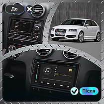 Штатна магнітола Lesko для Audi S3 II (8P) 2006-2008 екран 9" 2/32Gb Wi-Fi GPS Base, фото 3