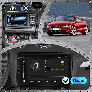 Штатна магнітола Lesko для Audi TTS II (8J) 2007-2010 екран 9" 1/16Gb Wi-Fi GPS Base Аудіо, фото 3