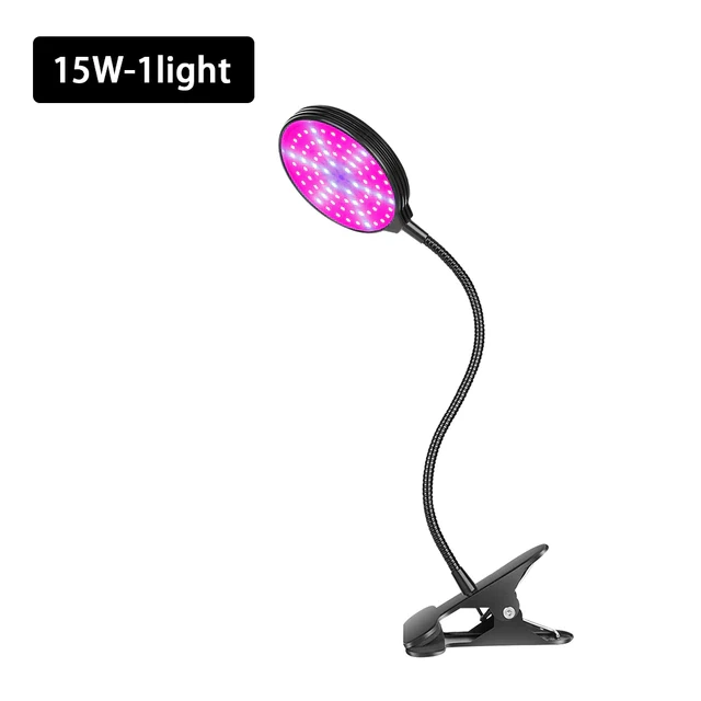 Ультрафиолетовая лампа для растений R1 (1 головка 15w) / Гибкая настольная фитолампа 280 х 98 мм - фото 2 - id-p1654291980