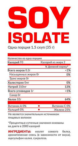 Соєвий протеїн ізолят Nosorog Soy Isolate Protein (Chocolate) 1 kg, фото 2